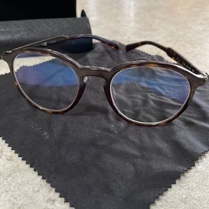 Prada tortoise shell round glasses